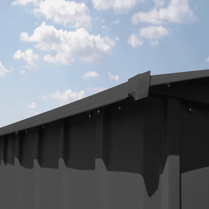 Arrow Classic Steel Storage Shed, 6X6, Charcoal 8 Arrow Classic Steel Storage Shed, 6X6, Charcoal - Image 6