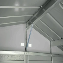 Arrow Select Steel Storage Shed, 14x14, Flute Grey -Shelterlogic iogo2mcwedndnln4yndi