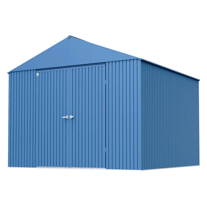 Arrow Elite Steel Storage Shed, 14x14, Blue Grey 5 Arrow Elite Steel Storage Shed, 14x14, Blue Grey - Image 3