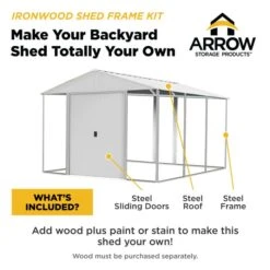 Ironwood Shed Frame Kit 12 Ironwood Shed Frame Kit -Shelterlogic ironwood frame iwc88 iwa88 iwc108 iwa108 iwc1012 iwa1012