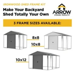 Ironwood Shed Frame Kit 14 Ironwood Shed Frame Kit -Shelterlogic ironwood sizes iwc88 iwa88 iwc108 iwa108 iwc1012 iwa1012