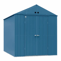Arrow Elite Steel Storage Shed, 10x14, Blue Grey
