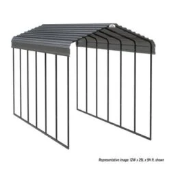 Arrow Carport 12x29x09 Charcoal BKP -Shelterlogic jrken5fqygoqewyspoh0 2