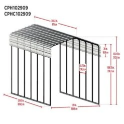Arrow Carport 10x29x09 Charcoal BKP 29 Arrow Carport 10x29x09 Charcoal BKP -Shelterlogic k4j01yjh3qx3khz4c1jj 1