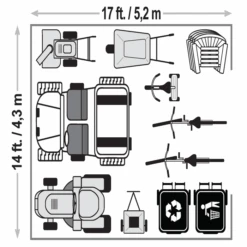 Arrow Classic Metal Shed, 14 X 17, Flute Grey 13 Arrow Classic Metal Shed, 14 X 17, Flute Grey -Shelterlogic khclnqgitn4bf5lmb2jl