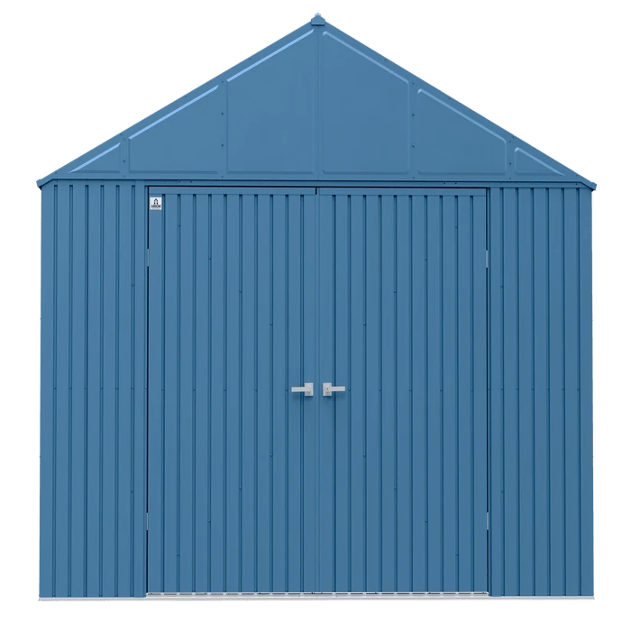 Arrow Elite Steel Storage Shed, 12x14, Blue Grey 4 Arrow Elite Steel Storage Shed, 12x14, Blue Grey - Image 2