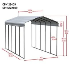 Arrow Carport 12x24x09 Eggshell BKP -Shelterlogic l1ngglwdbhyyyxxq2cwq