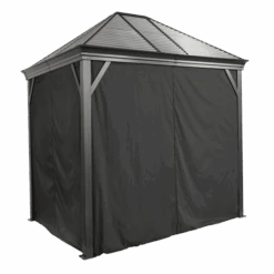 Sojag Black Curtains For Monaco/Messina/Mykonos/Moreno Gazebo, 10 Ft. X 12 Ft., Poly