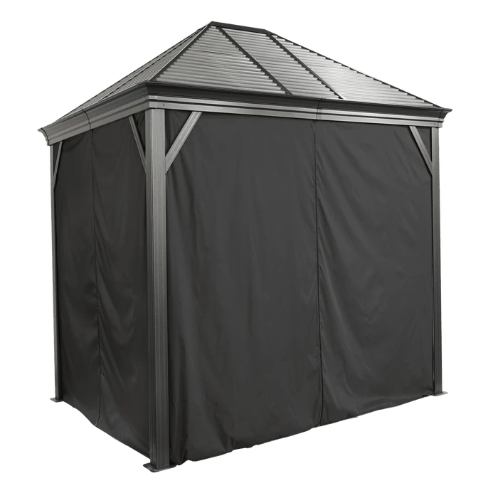 Sojag Black Curtains For Monaco/Messina/Mykonos/Moreno Gazebo, 10 Ft. X 14 Ft., Polyester, Outdoor Shades 3 Sojag Black Curtains For Monaco/Messina/Mykonos/Moreno Gazebo, 10 Ft. X 14 Ft., Polyester, Outdoor Shades