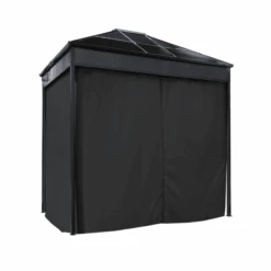 Diani Black Polyester Curtains 10 Ft. X 12 Ft.