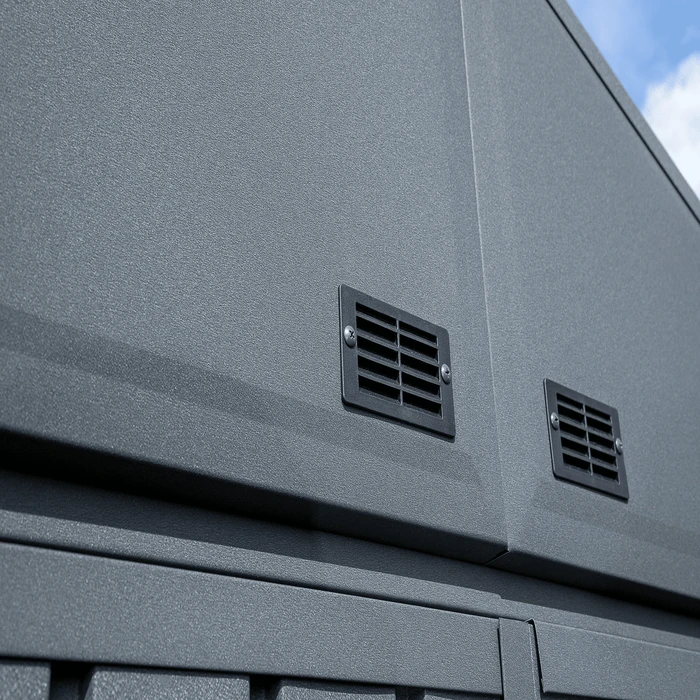 Arrow Elite Steel Storage Shed, 12x12, Anthracite 11 Arrow Elite Steel Storage Shed, 12x12, Anthracite - Image 9