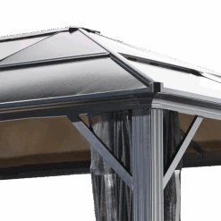 Meridien Hardtop Gazebo, 12 Ft. X 16 Ft. Dark Gray -Shelterlogic meridien drkgrey detail image 02