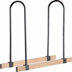 ShelterLogic Black Steel Firewood Bracket