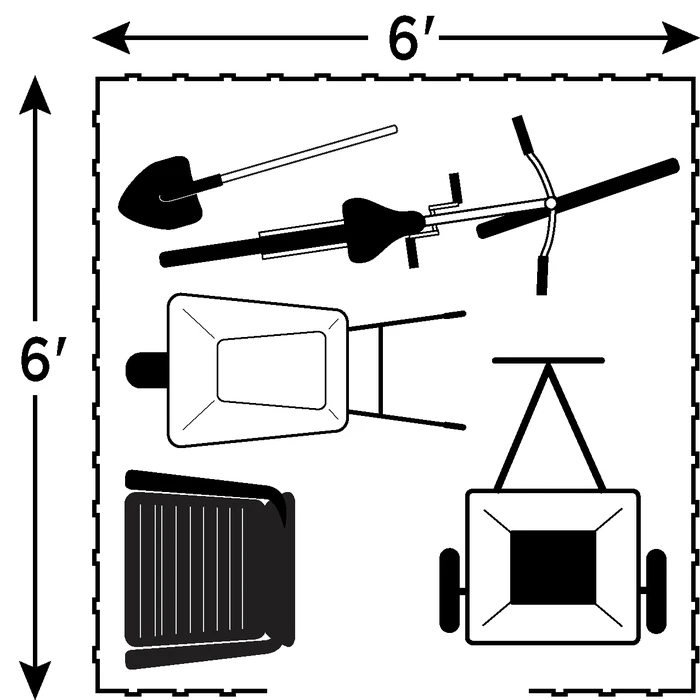 Arrow Elite Steel Storage Shed, 6x6, Cool Grey 14 Arrow Elite Steel Storage Shed, 6x6, Cool Grey - Image 12
