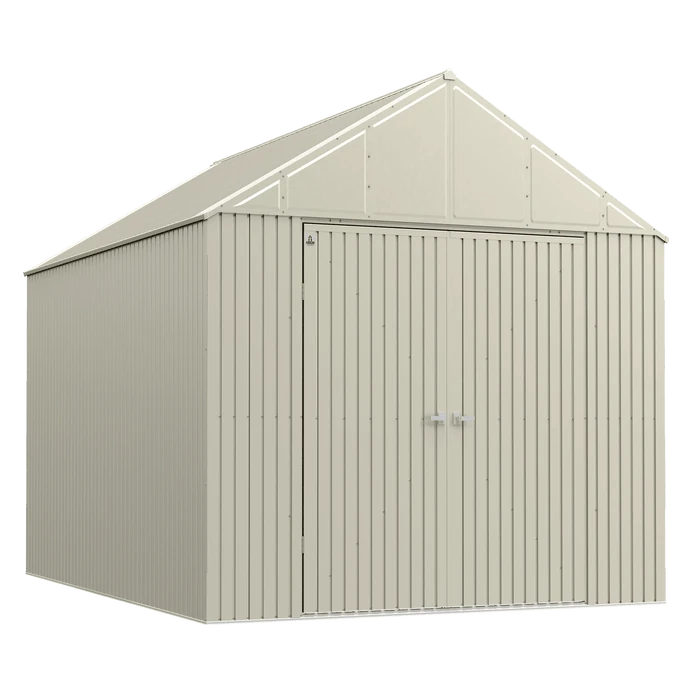 Arrow Elite Steel Storage Shed, 12x16, Cool Grey 3 Arrow Elite Steel Storage Shed, 12x16, Cool Grey
