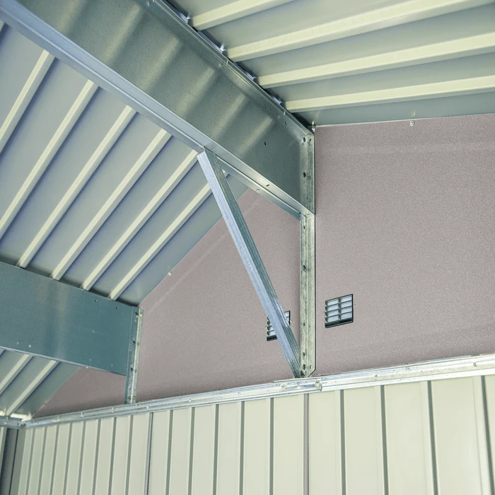 Arrow Elite Shed 8x6 Ft. Cool Grey Metal Shed 13 Arrow Elite Shed 8x6 Ft. Cool Grey Metal Shed - Image 11