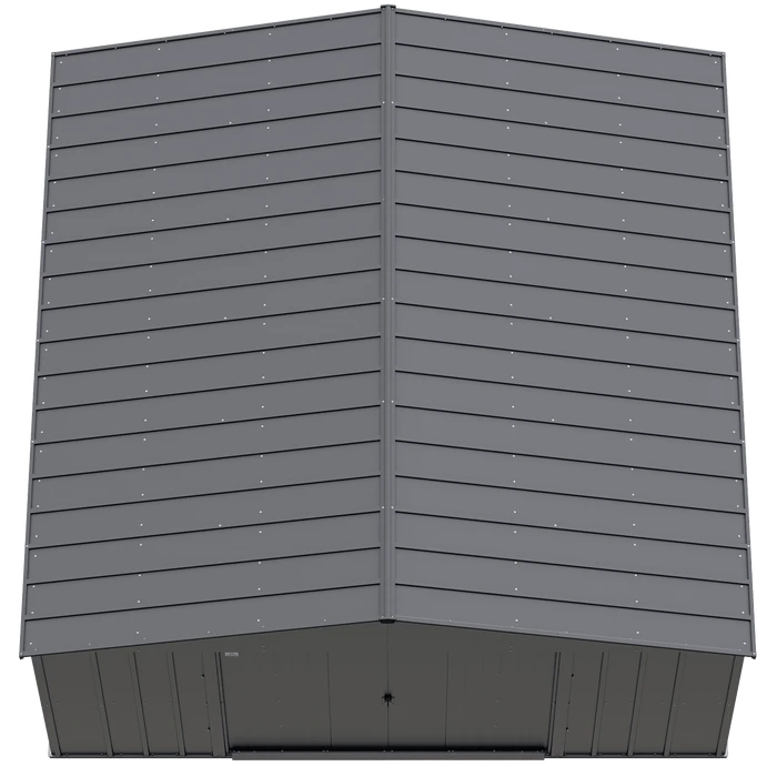 Arrow Classic Metal Shed, 14 X 14, Charcoal 9 Arrow Classic Metal Shed, 14 X 14, Charcoal - Image 7