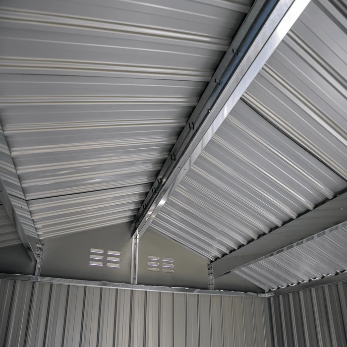Arrow Cover-IT 8x6 Ft. Grey Metal Shed 9 Arrow Cover-IT 8x6 Ft. Grey Metal Shed - Image 7