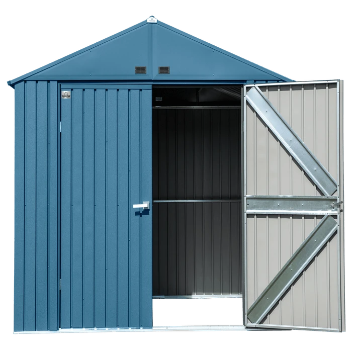 Arrow Elite Shed 8x6 Ft. Blue-Grey Metal Shed 4 Arrow Elite Shed 8x6 Ft. Blue-Grey Metal Shed - Image 2