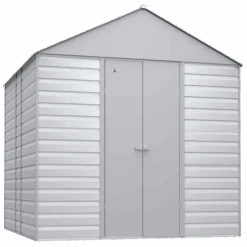 Arrow Select Steel Storage Shed, 14x14, Flute Grey