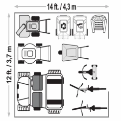 Arrow Classic Metal Shed, 12 X 14, Charcoal 13 Arrow Classic Metal Shed, 12 X 14, Charcoal -Shelterlogic qeigzxpjddbev1w8lclr