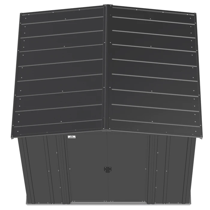 Arrow Classic Steel Storage Shed, 6X6, Charcoal 5 Arrow Classic Steel Storage Shed, 6X6, Charcoal - Image 3