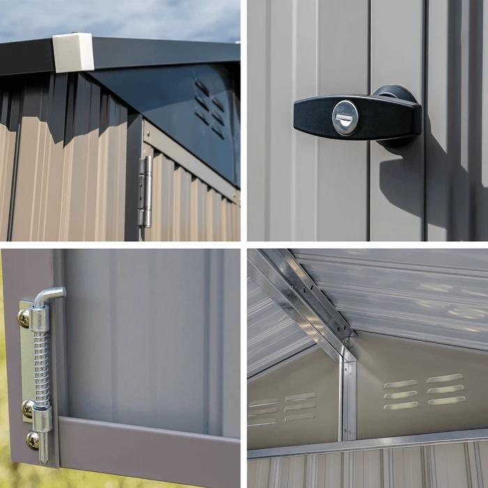 Arrow Cover-IT 6x4 Ft. Grey Metal Shed 17 Arrow Cover-IT 6x4 Ft. Grey Metal Shed - Image 15