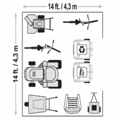 Arrow Classic Metal Shed, 14 X 14, Charcoal 22 Arrow Classic Metal Shed, 14 X 14, Charcoal -Shelterlogic s1qwldtsz1vywqwmwyia 1