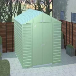Arrow Select Steel Storage Shed, 10x12, Sage Green 16 Arrow Select Steel Storage Shed, 10x12, Sage Green -Shelterlogic scg1012sg image 01