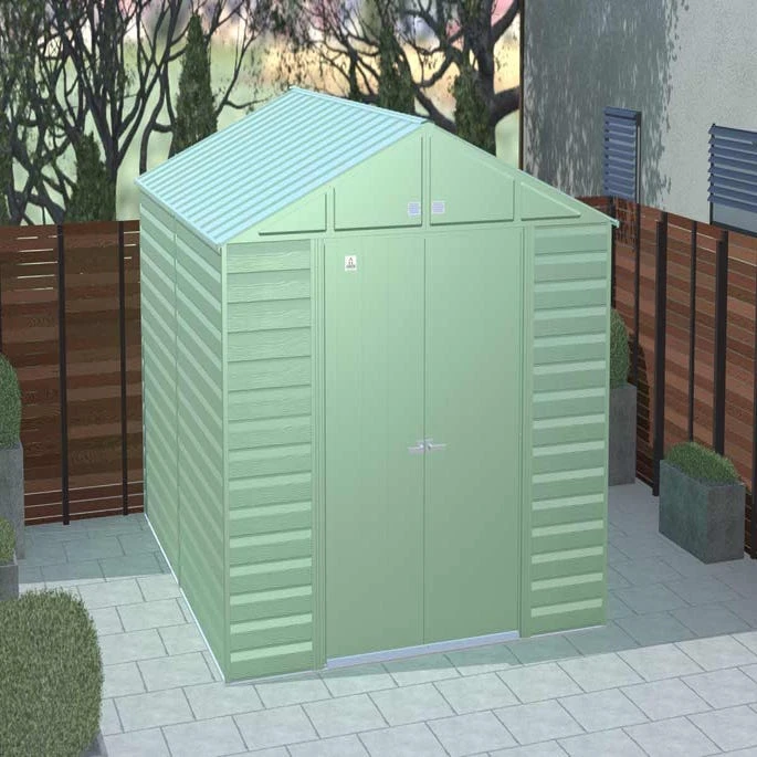 Arrow Select Steel Storage Shed, 10x12, Sage Green 5 Arrow Select Steel Storage Shed, 10x12, Sage Green - Image 3