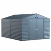 Arrow Select Steel Storage Shed, 10x14, Blue Grey 1 Arrow Select Steel Storage Shed, 10x14, Blue Grey -Shelterlogic scg1014bg silo image 01