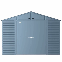 Arrow Select Steel Storage Shed, 10x14, Blue Grey -Shelterlogic scg1014bg silo image 02