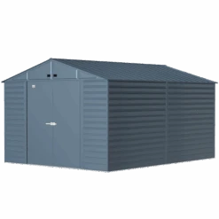 Arrow Select Steel Storage Shed, 10x14, Blue Grey -Shelterlogic scg1014bg silo image 06