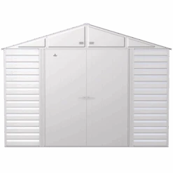 Arrow Select Steel Storage Shed, 10x14, Flute Grey 22 Arrow Select Steel Storage Shed, 10x14, Flute Grey -Shelterlogic scg1014fg silo image 02