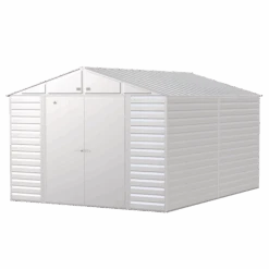 Arrow Select Steel Storage Shed, 10x14, Flute Grey 26 Arrow Select Steel Storage Shed, 10x14, Flute Grey -Shelterlogic scg1014fg silo image 06