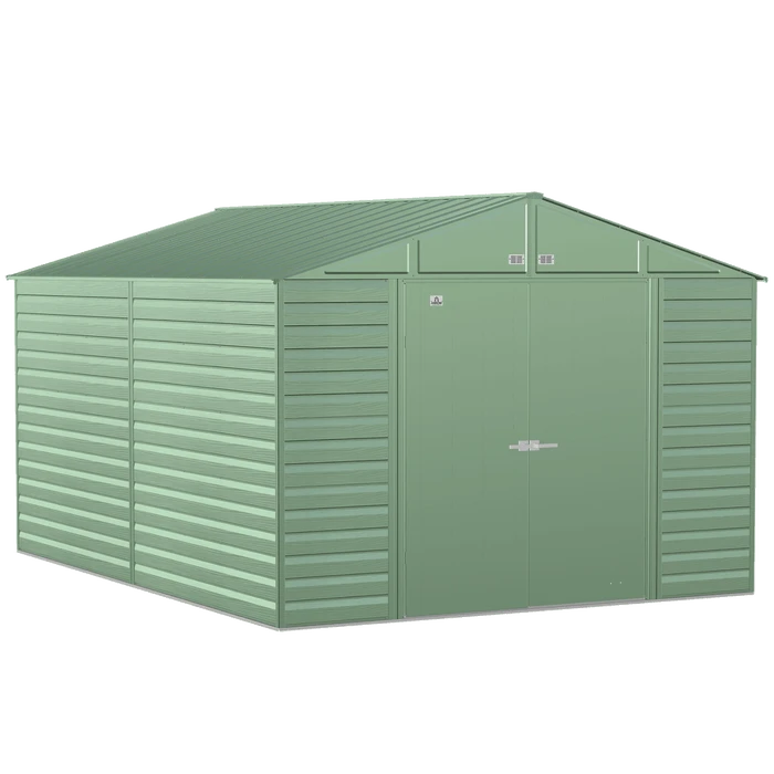 Arrow Select Steel Storage Shed, 10x14, Sage Green 3 Arrow Select Steel Storage Shed, 10x14, Sage Green