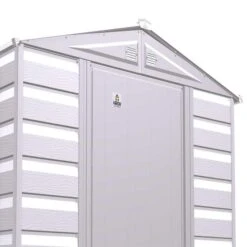 Arrow Select Steel Storage Shed, 6x5, Flute Grey 27 Arrow Select Steel Storage Shed, 6x5, Flute Grey -Shelterlogic scg65fg scg67fg detail image 02
