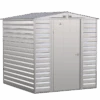 Arrow Select Steel Storage Shed, 6x7, Flute Grey 2 Arrow Select Steel Storage Shed, 6x7, Flute Grey -Shelterlogic scg67fg silo image 01