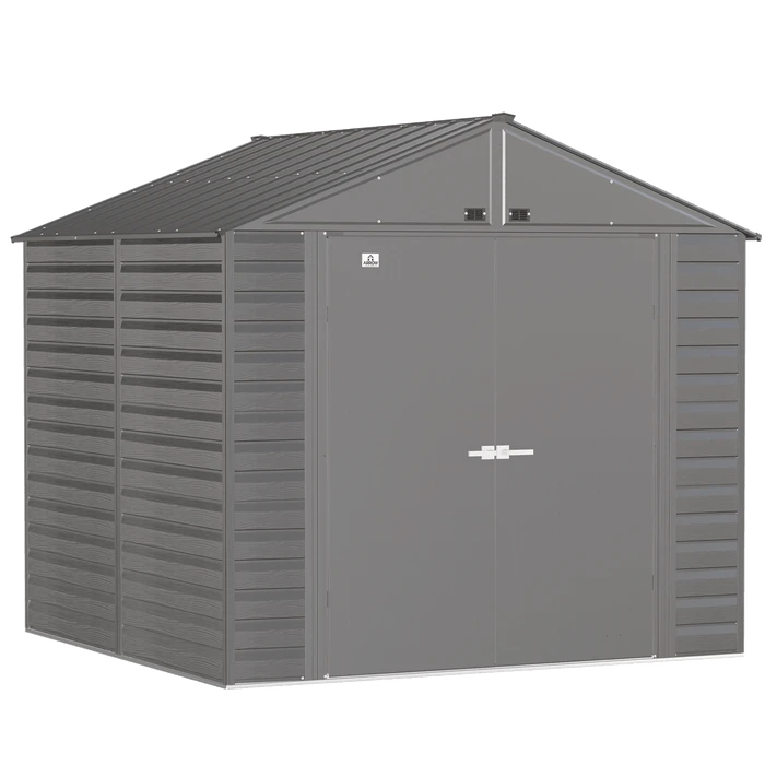 Arrow Select Steel Storage Shed, 8x8, Charcoal 3 Arrow Select Steel Storage Shed, 8x8, Charcoal