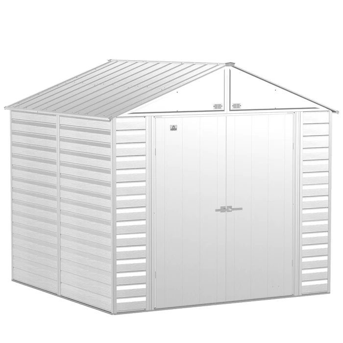 Arrow Select Steel Storage Shed, 8x8, Flute Grey 3 Arrow Select Steel Storage Shed, 8x8, Flute Grey