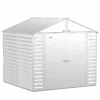 Arrow Select Steel Storage Shed, Peak, Flute Grey 2 Arrow Select Steel Storage Shed, Peak, Flute Grey -Shelterlogic scg88fg silo image 01 1