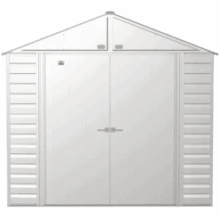 Arrow Select Steel Storage Shed, Peak, Flute Grey -Shelterlogic scg88fg silo image 02 1