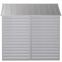 Arrow Select Steel Storage Shed, Peak, Flute Grey -Shelterlogic scg88fg silo image 04 1