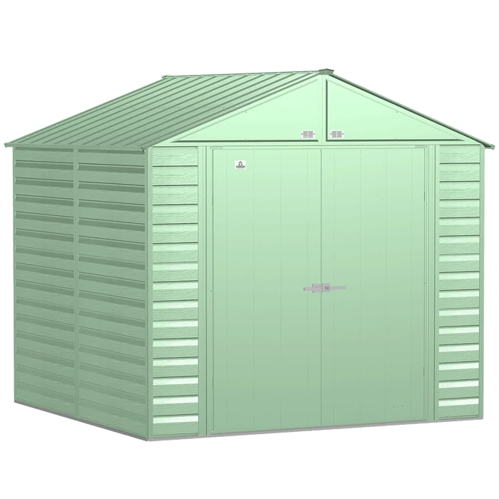 Arrow Select Steel Storage Shed, Peak, Sage Green 3 Arrow Select Steel Storage Shed, Peak, Sage Green