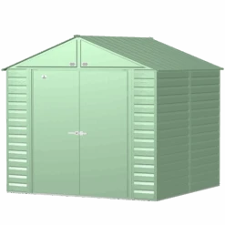 Arrow Select Steel Storage Shed, Peak, Sage Green 20 Arrow Select Steel Storage Shed, Peak, Sage Green -Shelterlogic scg88sg silo image 06 1