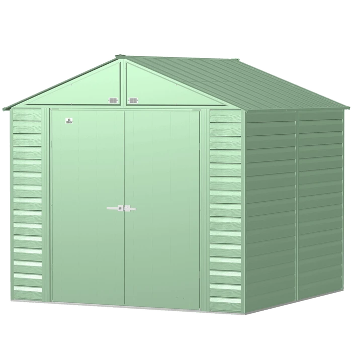 Arrow Select Steel Storage Shed, Peak, Sage Green 9 Arrow Select Steel Storage Shed, Peak, Sage Green - Image 7