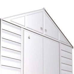 Arrow Select Steel Storage Shed, 8x8, Flute Grey 25 Arrow Select Steel Storage Shed, 8x8, Flute Grey -Shelterlogic scgfg detail image 01 2