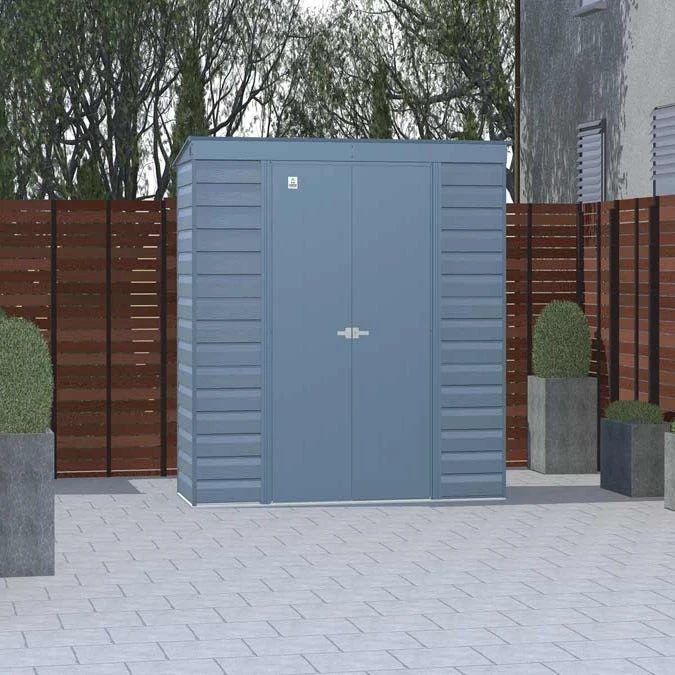 Arrow Select Steel Storage Shed, 10x4, Blue Grey 4 Arrow Select Steel Storage Shed, 10x4, Blue Grey - Image 2