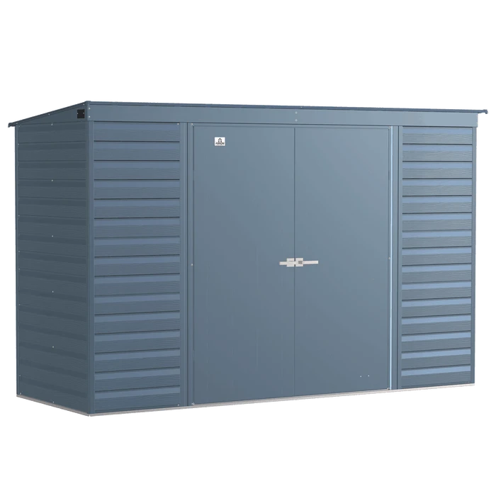 Arrow Select Steel Storage Shed, 10x4, Blue Grey 3 Arrow Select Steel Storage Shed, 10x4, Blue Grey