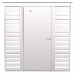 Arrow Select Steel Storage Shed, 6x4, Flute Grey 18 Arrow Select Steel Storage Shed, 6x4, Flute Grey -Shelterlogic scp64fg silo image 02